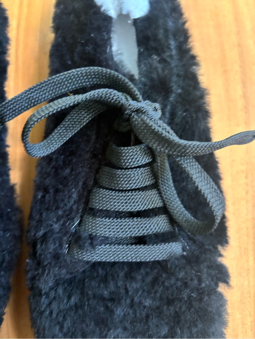 TIBI Teddy Shearling Seth Sneaker Black White Size 36 - Picture 9 of 14